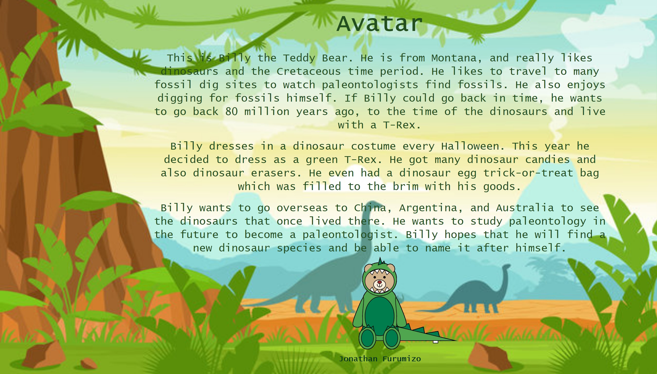 8/23/21: Created an Avatar and its biography.